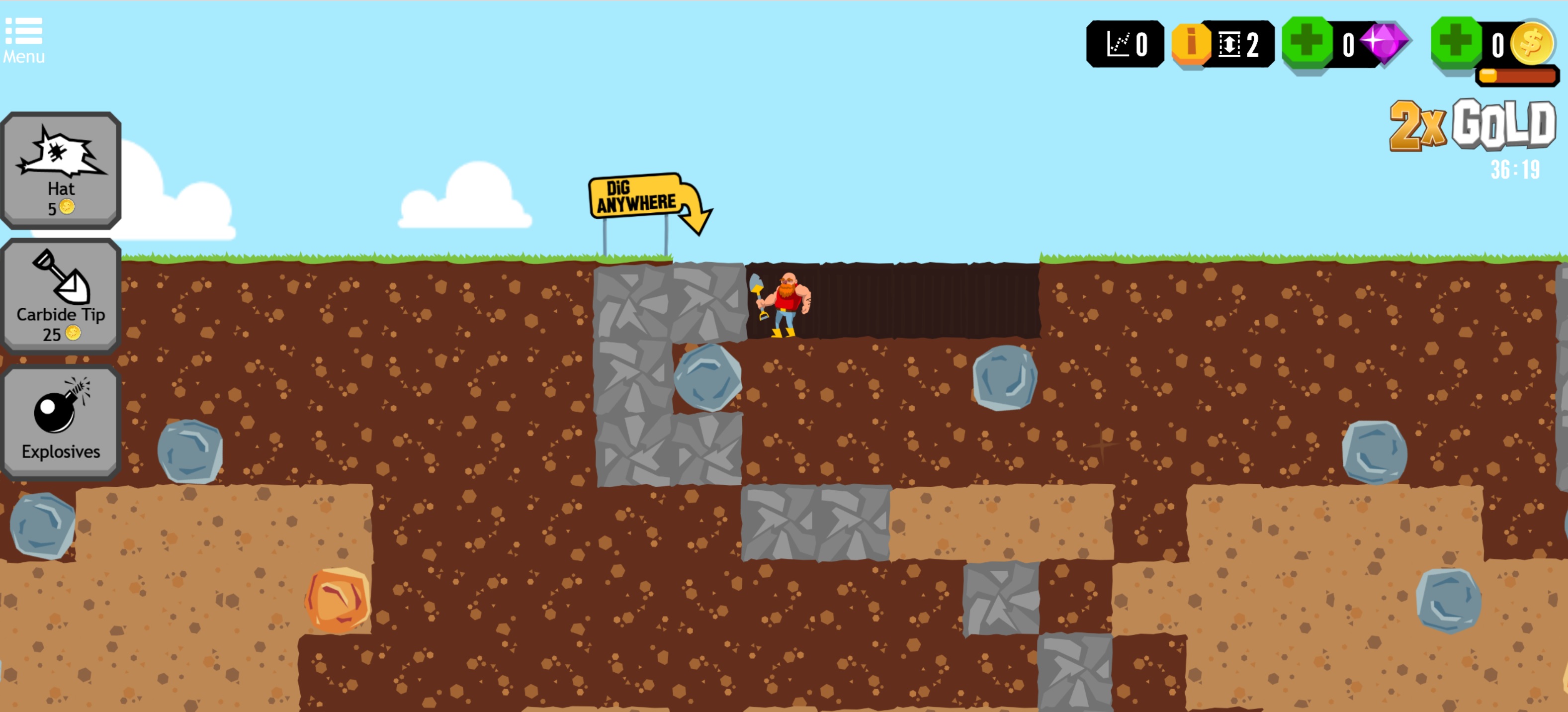 Gold Digger FRVR . Online Games .