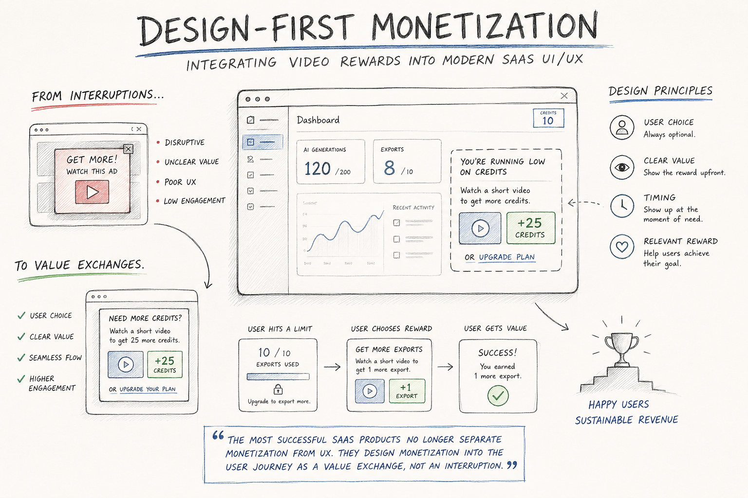 Rewarded ad for SaaS apps